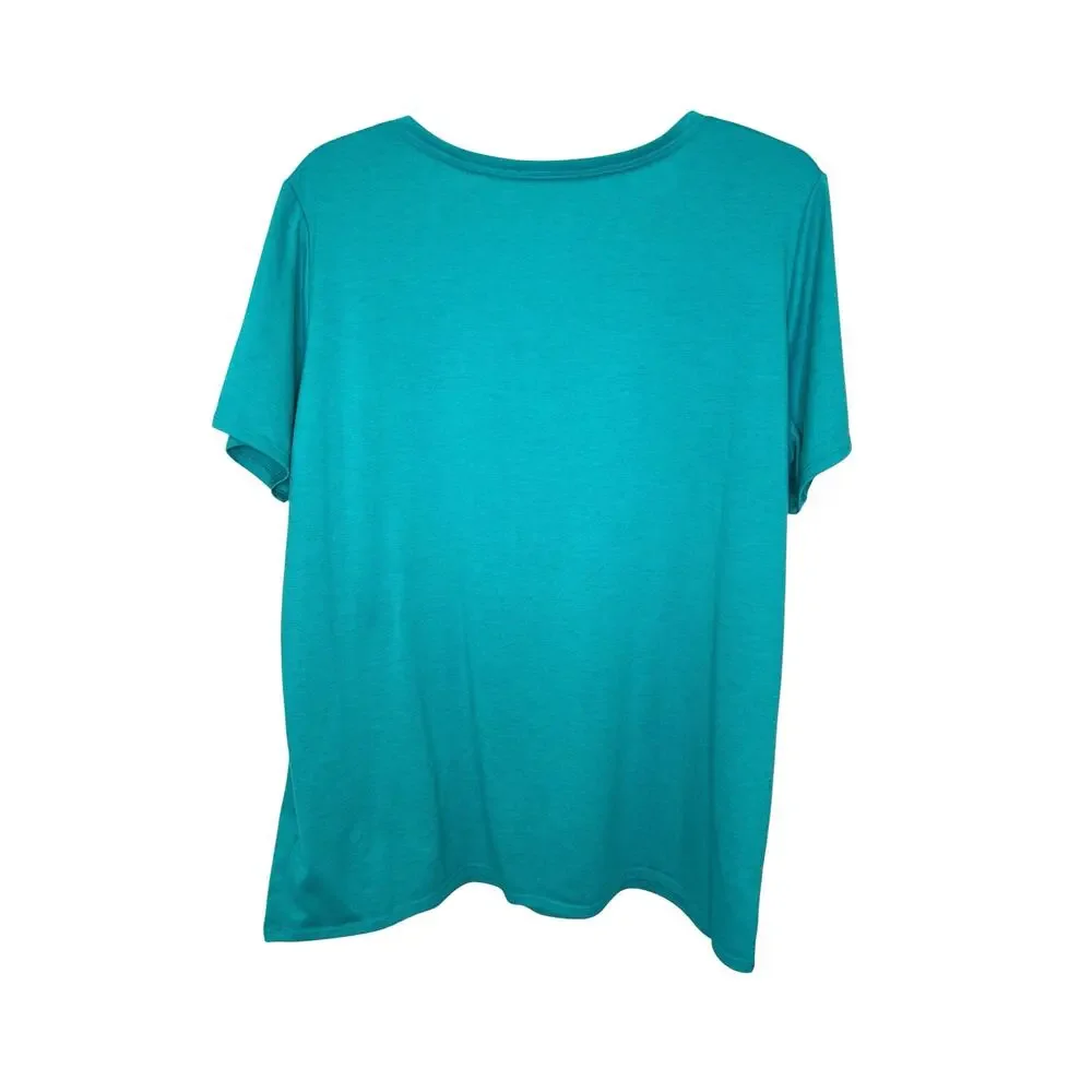 Nike Dri-Fit Miami Dolphins Aqua V-Neck Performance V-Neck T-Shirt XXL